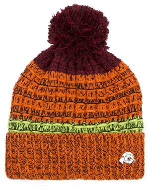 GUGGEN Mountain Mütze Mütze K109 Wintermütze Mit Bommel Und Leichtem Fleecefutter - Orange