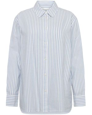 Knowledge Cotton Bluse Oxford - Weiß