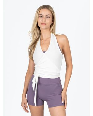 DAYRA Top Halter Wrap Top - Weiß