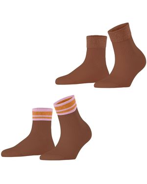 Esprit Socken Retro Glitter 2-Pack - Braun