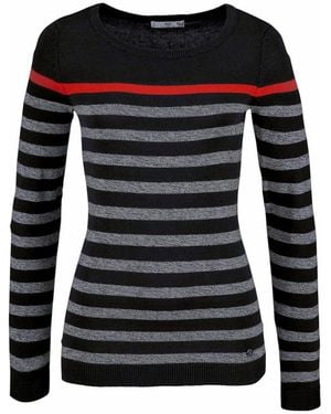 AJC Streifenpullover - Schwarz