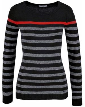 AJC Streifenpullover - Schwarz
