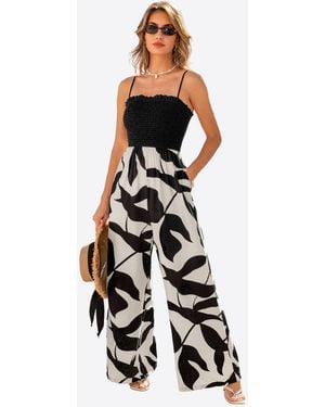 CUPSHE Jumpsuit Tropical - Weiß