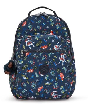 Kipling Rucksack Seoul Lap - Blau