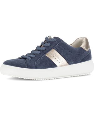 Gabor Plateausneaker, Freizeitschuh, Halbschuh, Schnürschuh mit weichem Schaftrand - Blau
