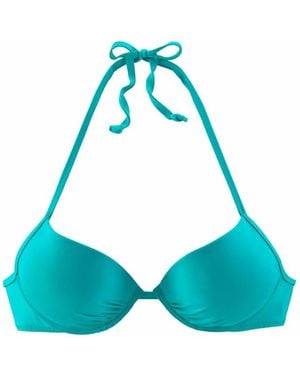 Buffalo Bikini-Hose Happy mit geflochtenem Ziergürtel - Blau