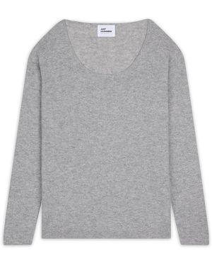 J Cashmere Pullover Fiona - Grau