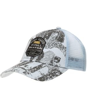 Camp David Trucker Cap Mit All Over Print Und Patch - Mettallic