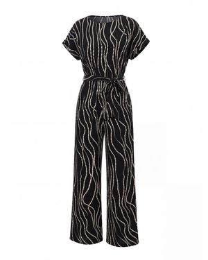 CUPSHE Jumpsuit Boatneck - Schwarz