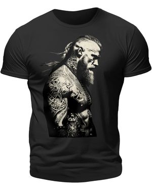LOBO NEGRO® Shirt Viking - Schwarz
