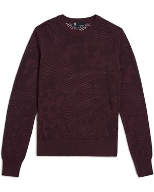G-Star Pullover Pointelle - Lila