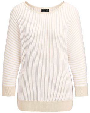 Goldner Pullover - Weiß