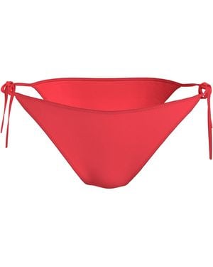 Calvin Klein Bikini-Hose STRING SIDE TIE mit großem Logo hinten - Rot