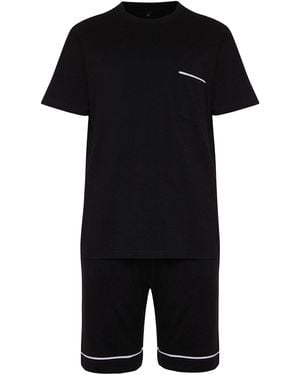 Trendyol Pyjama Kurz - Schwarz
