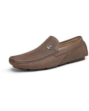 Bruno Marc Mokassin Herren Klassische Mokassins Flache Slipper Slip On Penny Loafer Weich Comfort Schuhs - Braun