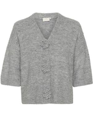 Kaffe Strickjacke Rosie - Grau