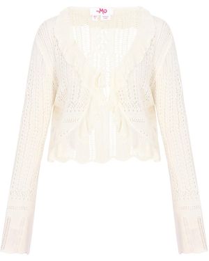 myMo Strickjacke - Weiß