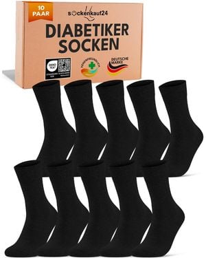 sockenkauf24 Socken Diabetiker Socken - Schwarz