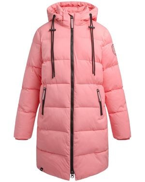 SOCCX Gesteppter Parka Mit Kapuze Und Print - Pink