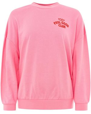 Zwillingsherz Sweatshirt Feel Good Club - Pink