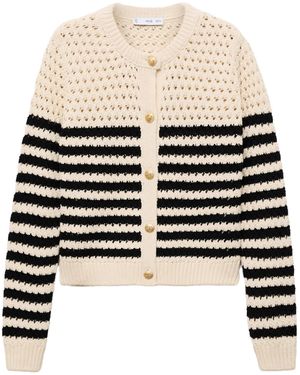 Mango Strickjacke 'Oliva' - Weiß