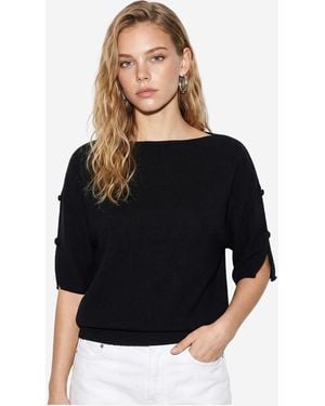 Bianco Lucci Bluse Blusen - Schwarz