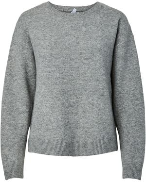 Pieces Pullover Pcsally - Grau