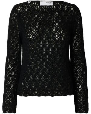 SELECTED Pullover 'Niva' - Schwarz