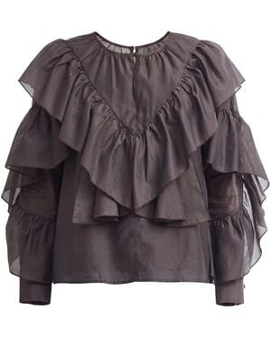 Comma, Bluse - Braun