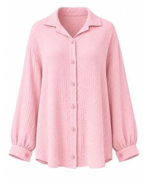 Worldclassca Bluse Damen Musselin Bluse Sommer - Pink