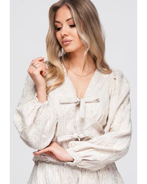 Ombre Bluse - Weiß