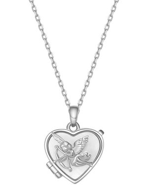 Hey Happiness Kette Cupid Heart Locket - Weiß