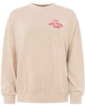 Zwillingsherz Sweatshirt Feel Good Club - Natur