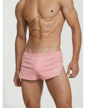 SEOBEAN Boxershorts Side Split Leisure Shorts - Pink