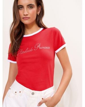Lipsy T-Shirt - Rot