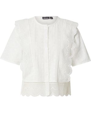 Pieces Bluse 'Pcsiminna' - Weiß
