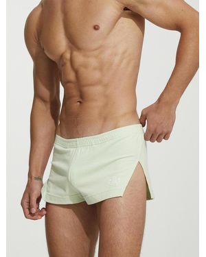 SEOBEAN Boxershorts Side Split Leisure Shorts - Braun