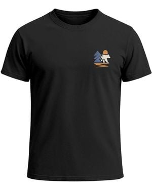 Neverless Shirt Bär Wald - Schwarz