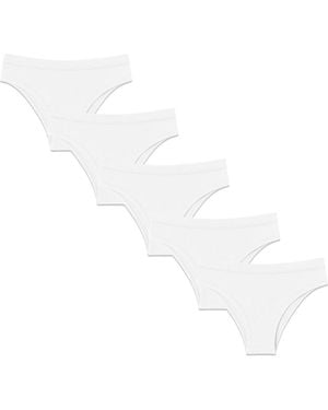 MAXTED Slip Ultra Soft Brasilianische Slip Frauen 5Er Pack - Weiß