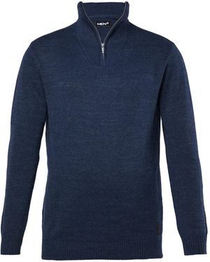 Men Plus Pullover - Blau