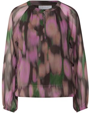STREET ONE STUDIO Gemusterte Chiffon-Bluse - Braun