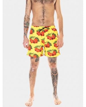 Iuter Boardshorts Cherry Allover - Gelb