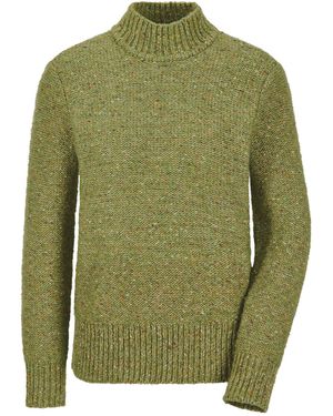 Goldner Strickpullover - Grün
