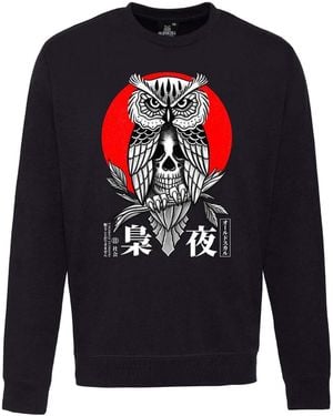 Oldskull Sweatshirt Asian Secret Owl Skull - Blau