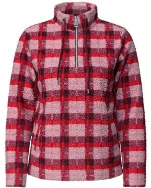 Cecil Langarm Teddy Shirt Mit Karomuster - Rot