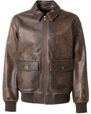 Levi's Levis Jacke Clayton Leather Aviator Jacket - Braun