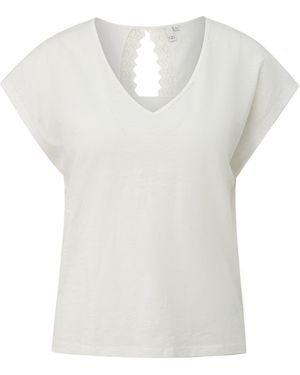 QS T-Shirt - Weiß