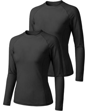 MEETWEE Sportbadeanzug 2 Pack Uv Protection T-Shirt - Schwarz