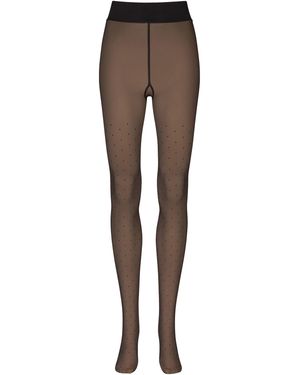 Nur die Feinstrumpfhose Warm & Transparent Mit Wärmendem Innenfleece 80 Den Print - Grau