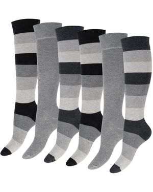 footstar Kniestrümpfe Ringel - Schwarz